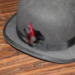 Scala Classico Wool Derby Hat w/ Feather - L